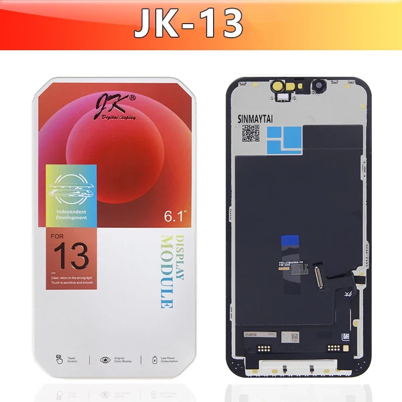 AAA+ JK For iPhone X XR XS Display Touch Screen Digitizer Assembly For 11 Pro 12 Mini 13 Pro Max 14 Plus LCD Replacement Part