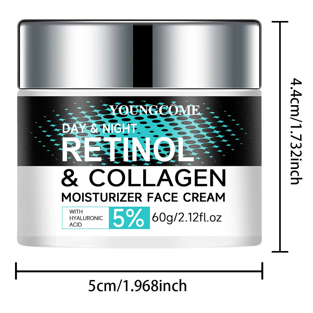 Retinol Anti Aging Face Cream and Collagen Face Cream Moisturizing Shrink Pores Whitening Vitamin Retinol, Moisturizing Dry Skin