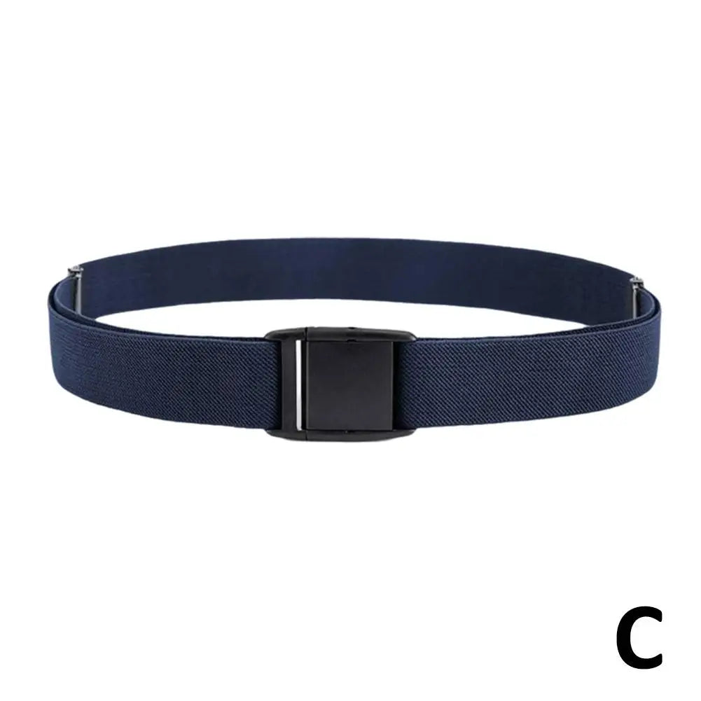 Unisex Stretch Belt Invisible Elastic Waistband No Show Flat Buckle for Jeans Pants Dresses Men Women Adjustable Comfort Belt