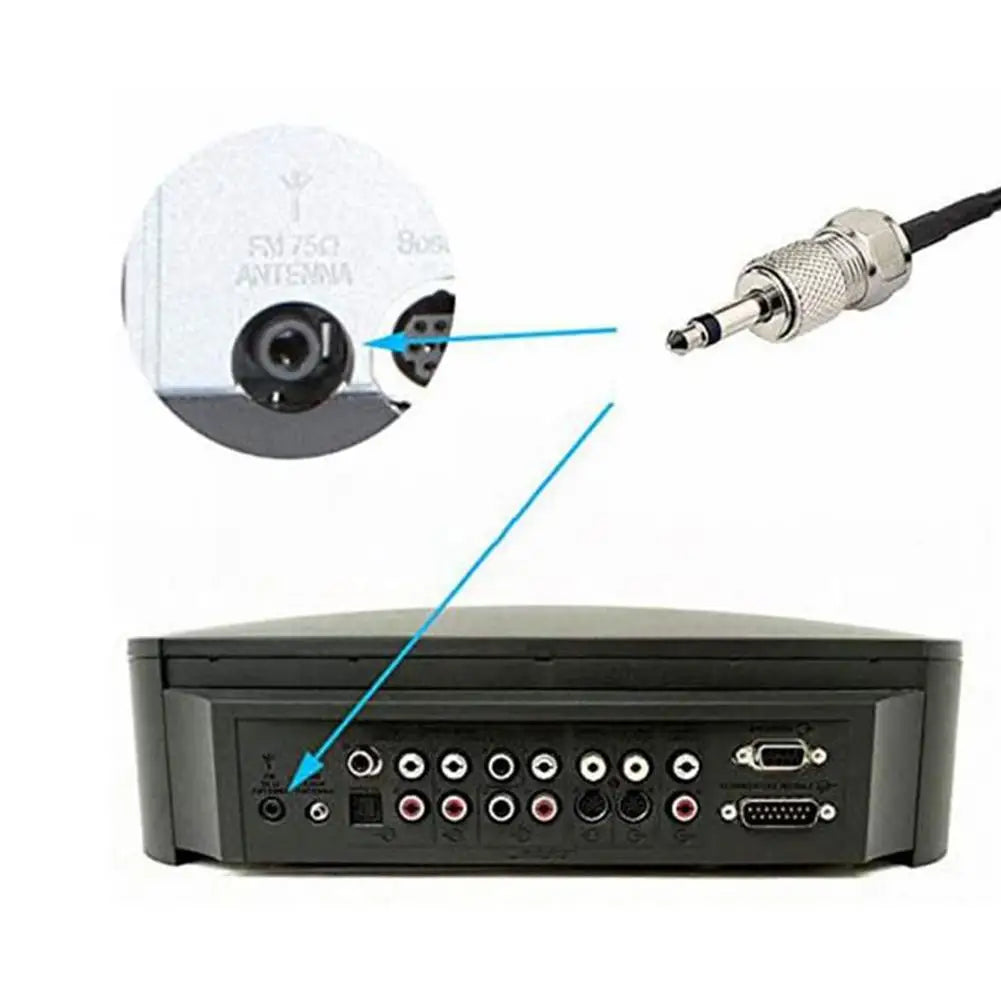 Fm Dipole Antenna for Stereo Receiver 75ω Car Fm Tv Radio Station F Female to Tv3.5 Mono Fm Antenna A1m1