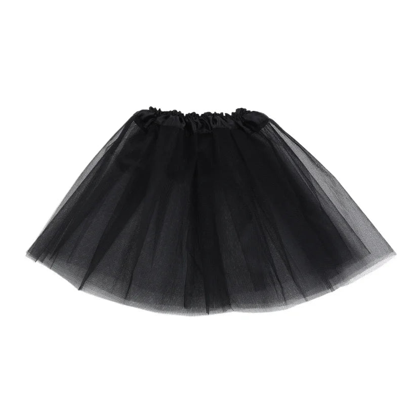 Girl Elastic Ballet Dancewear Tutus Mini Skirt For Birthday Party Dance 3 Layer Tulle Tutu Skirt for Kids Princess 2-8Y Girls