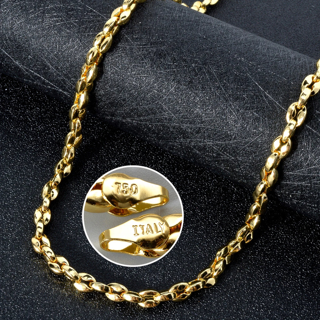 Dubai 18k Gold-plated Women's Necklace Irregularly Interwoven 0.2 Inch Wide Hip-hop Punk Party Wedding Accessory Gifts
