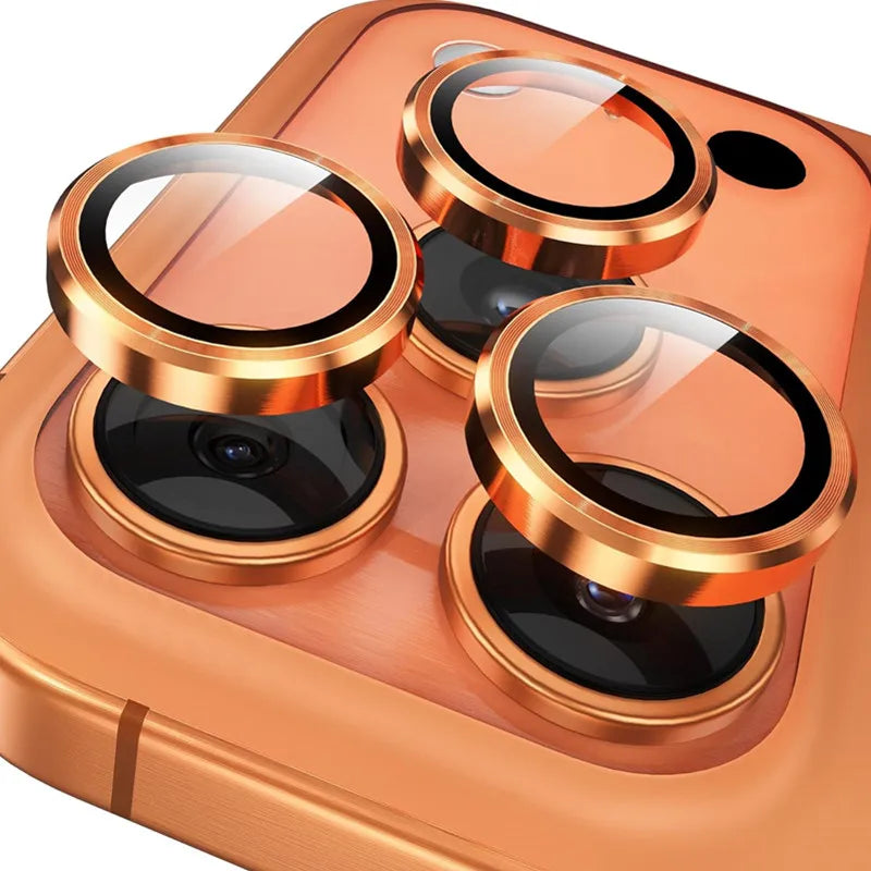 Orange Metal Glass Camera Ziai Protector For IPhone 17 Air 16 15 14 13 Pro Max Plus 17Air 16Pro 17Pro I17 IPones Ring Lens Cover
