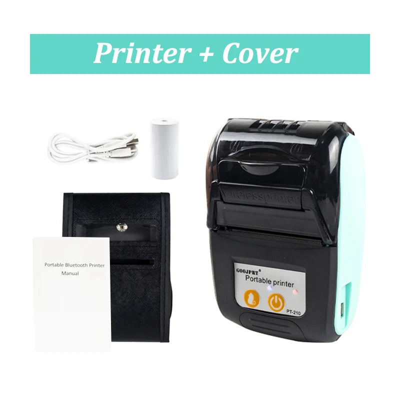 GOOJPRT 58mm Mini Thermal Receipt Printer Portable Inkless Bluetooth Ticket Bill POS Printer For Business Printing Wholesale