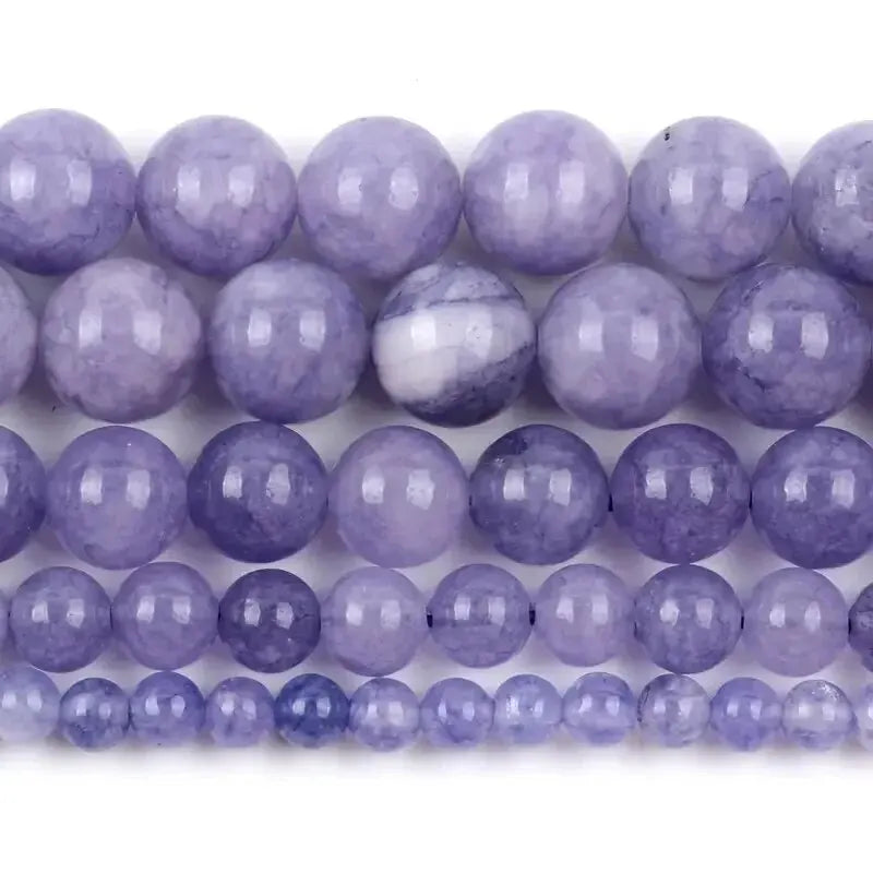 Natural Angelite Stone Loose Beads For Jewelry Making Diy Bracelets Necklace 15" Cord Not Included 6mm 8mm 10mm