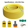 5/10/20m Heavy-Duty Rubber Garden Hose - Scratch & Wear Resistant, Leak-Proof, All-Season for Home, Balcony & Car Washing