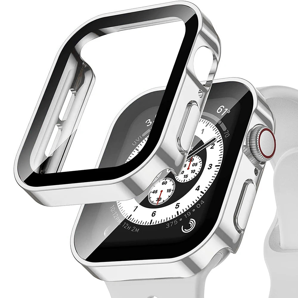 Waterproof watch case+glass for Apple Watch 40/41/42/44/45/46mm, Scratch-resistant protective case, for Series 11 10 987654 se
