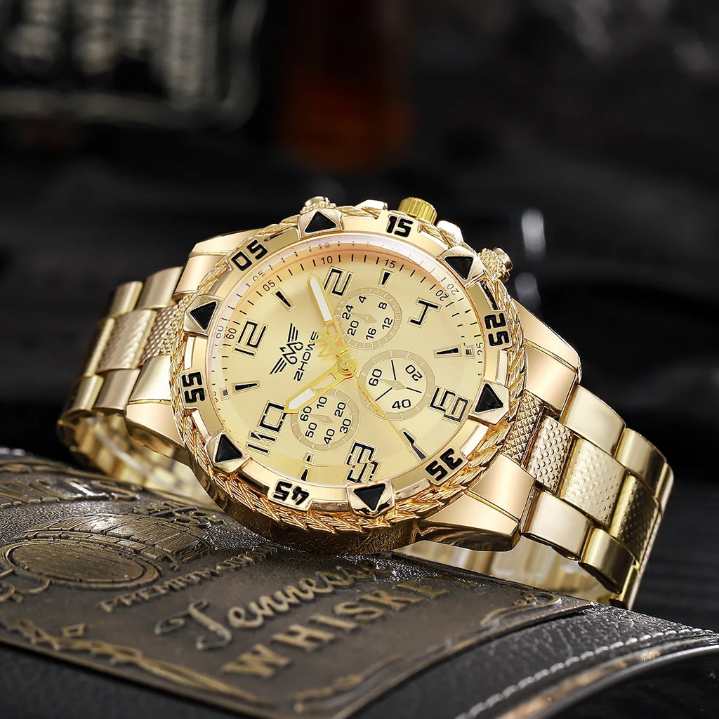 Rock Heavy Popular Big Dial Men Quartz Watches Horloges Mannen Мужские Часы Luxury Brand Men's Wristwatch Relogio Masculino Saat