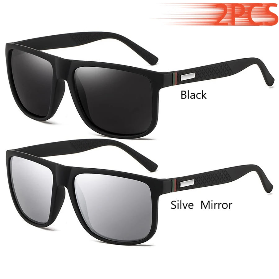 Fashion Vintage Square Sunglasses Men Women Luxury Brand Designer Men's Sun Glasses Driving Fishing UV400 Eyewear Man