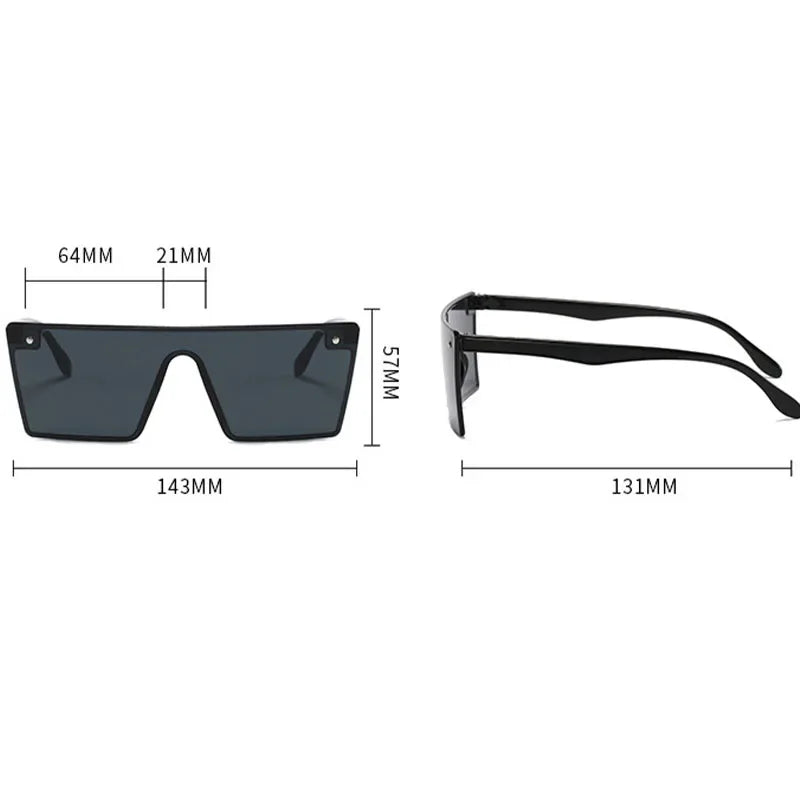New Square Sunglasses Women Men Rimless Black Sun Glasses Lady Classics Vintage Rectangle Eyewear UV400 Oculos De Sol