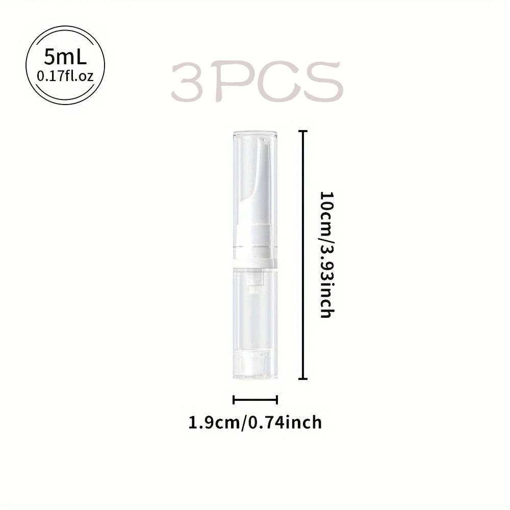 Portable Clear Foundation Dispenser Bottle 5/10/15ml Airless Vacuum Sample Container for Essence Eye Gel Cream Travel Essence Sa
