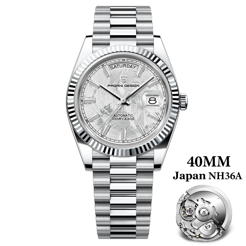 PAGANI DESIGN 2026 New Luxury Rose Gold DD40 Automatic Watch For Men NH36A Mechanical Wristwatch Men Stainless steel Waterproof