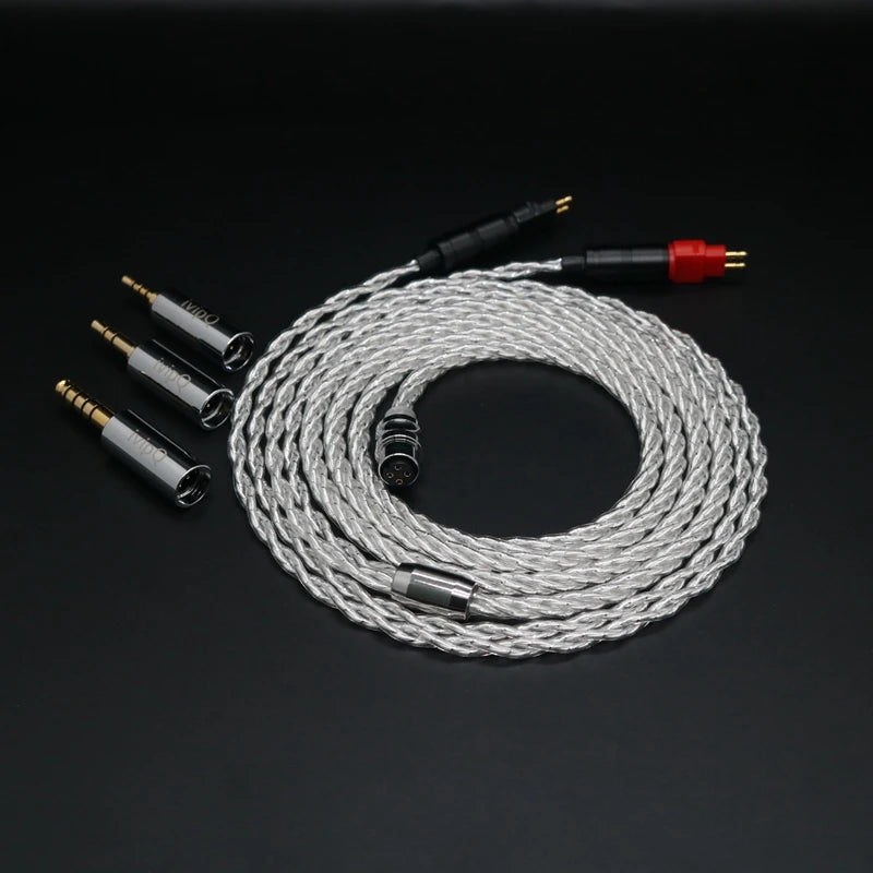 IvipQ-34 Cable 4-Core MMCX/QDC/2Pin 0.78mm 3.5 Stereo 4.4 Balanced MiniXLR A2DC KZ-QDC For LCD5 HD650 HD800 ATH Series HIFIMAN