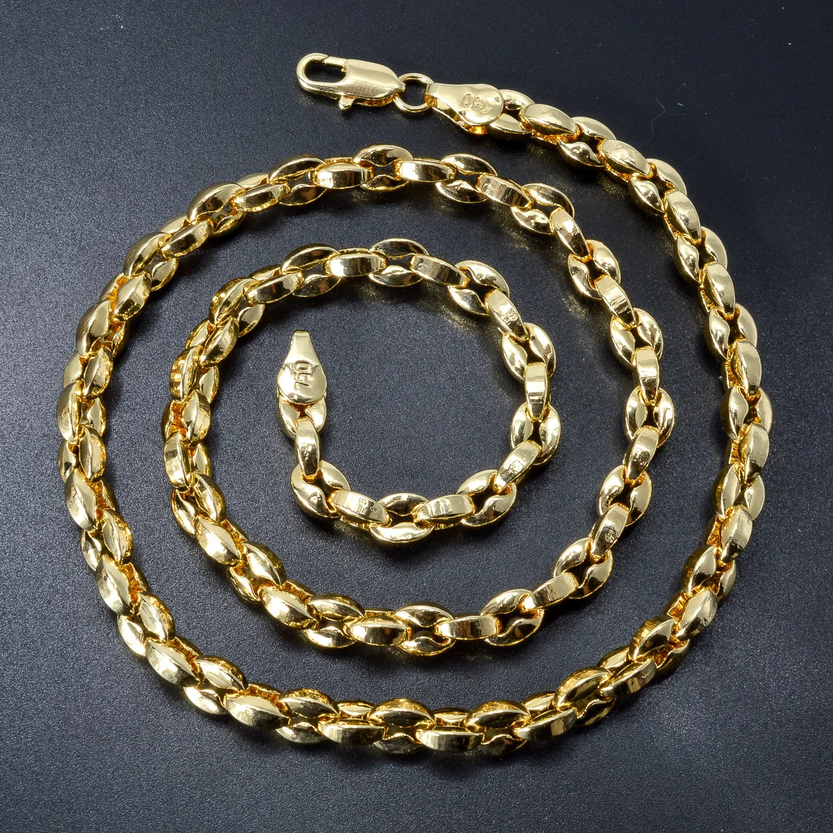 Dubai 18k Gold-plated Women's Necklace Irregularly Interwoven 0.2 Inch Wide Hip-hop Punk Party Wedding Accessory Gifts