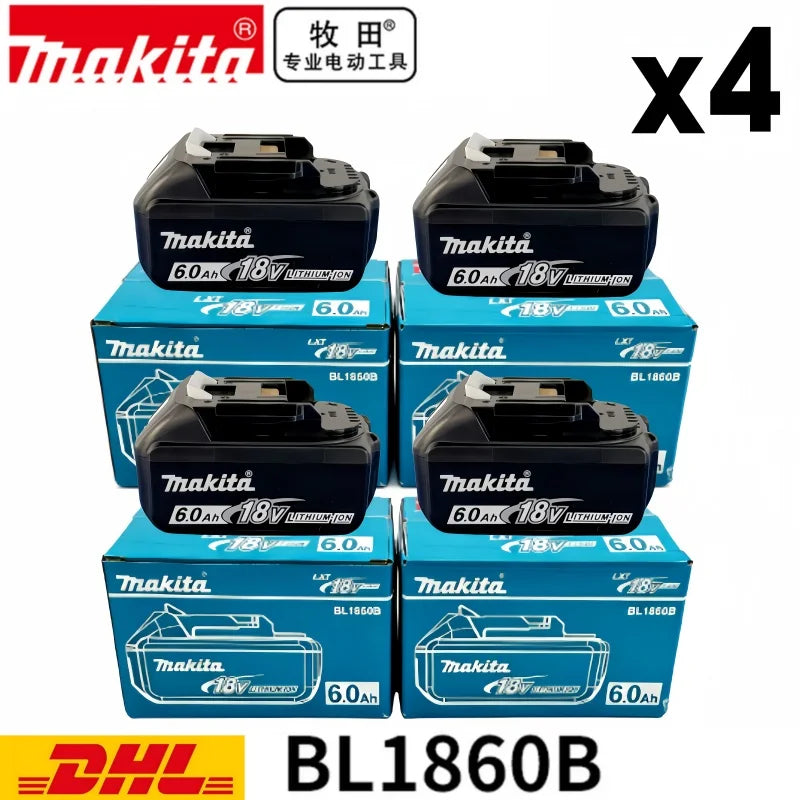 Genuine 6AH Makita BL1860 6Ah Battery Power Tools Li-ion Replacement LXT BL1850 BL1840 for 18V Screwdriver with BMS 18V Battery
