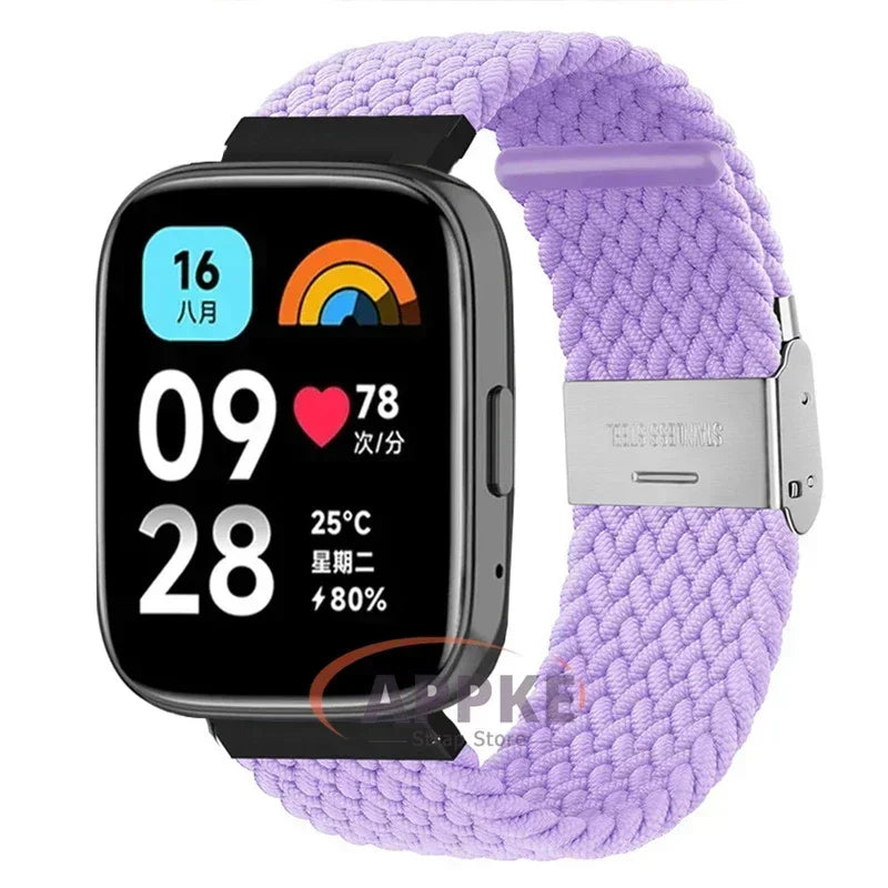 Elastic Braided Strap For Redmi Watch 5/3 Active Watchband Nylon Adjustable Quick Release Bracelet For Redmi Watch 3/5 Lite