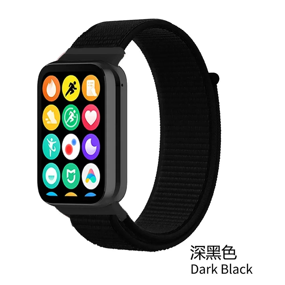 Nylon Strap for Xiaomi Mi Band 9/8 Pro Breathable Replaceable Bracelet Wristband Correa Redmi Watch 4/5/6 Watchband Accessories