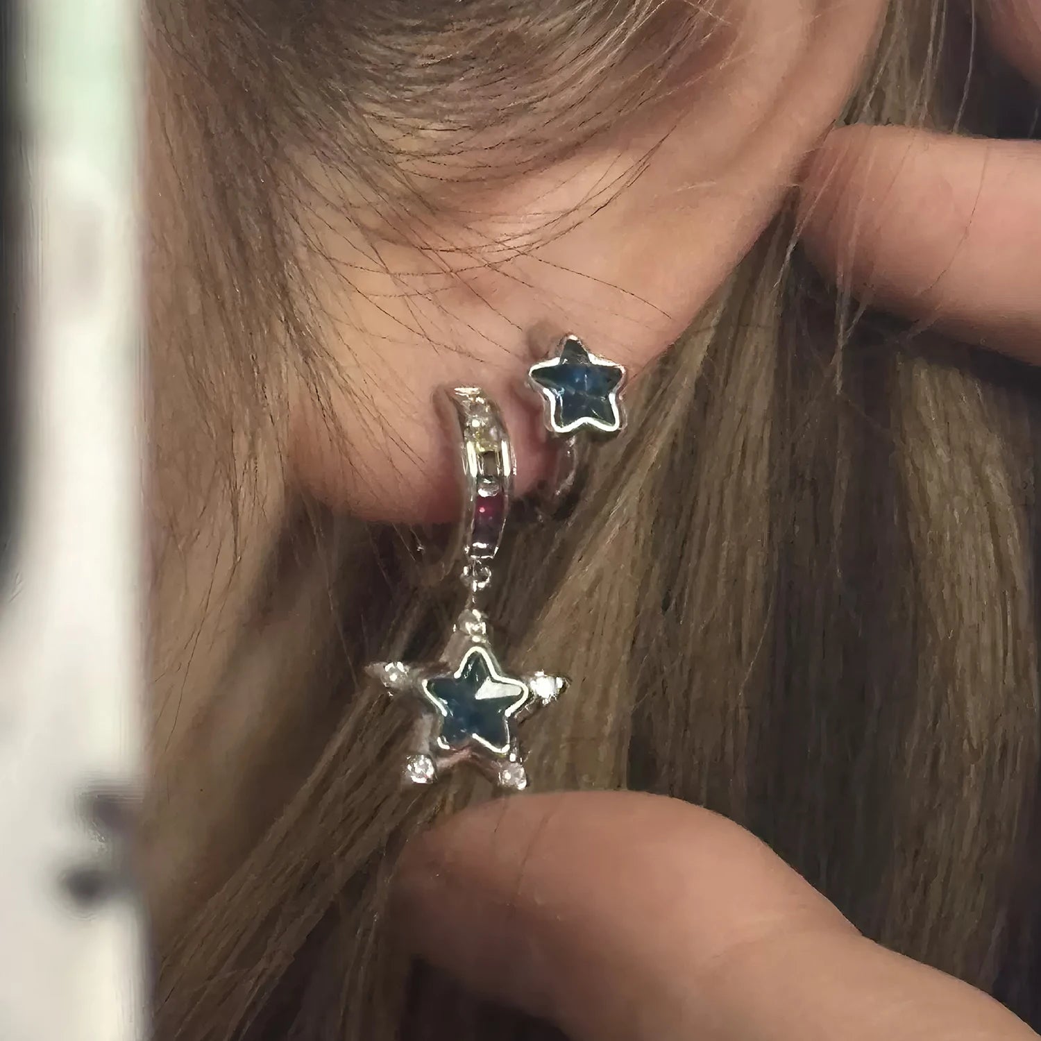 925 Sterling Silver Star Earring for Women Girl Personal Originality Trend Hip Hop Neutral Jewelry Gift Dropshipping