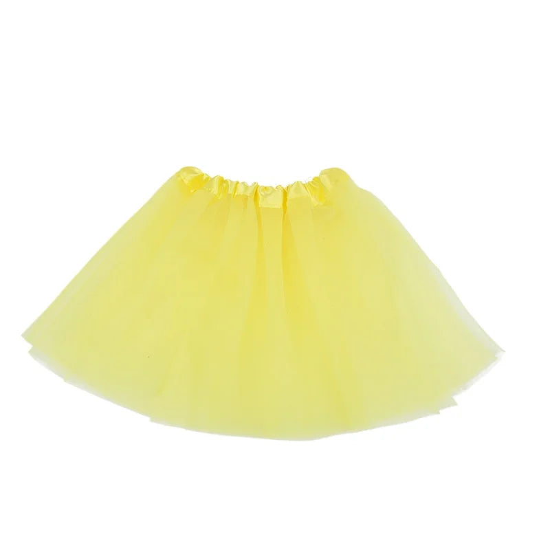 Girl Elastic Ballet Dancewear Tutus Mini Skirt For Birthday Party Dance 3 Layer Tulle Tutu Skirt for Kids Princess 2-8Y Girls