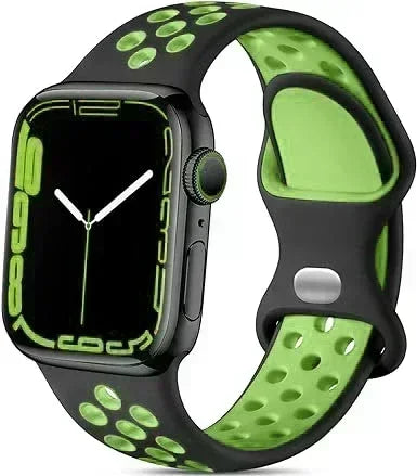 Original Silicone Strap For Apple Watch Band 49mm 44mm 45mm 40mm 42mm Breathable Correa for iWatch Series10 9 8 SE 7 6 Ultra