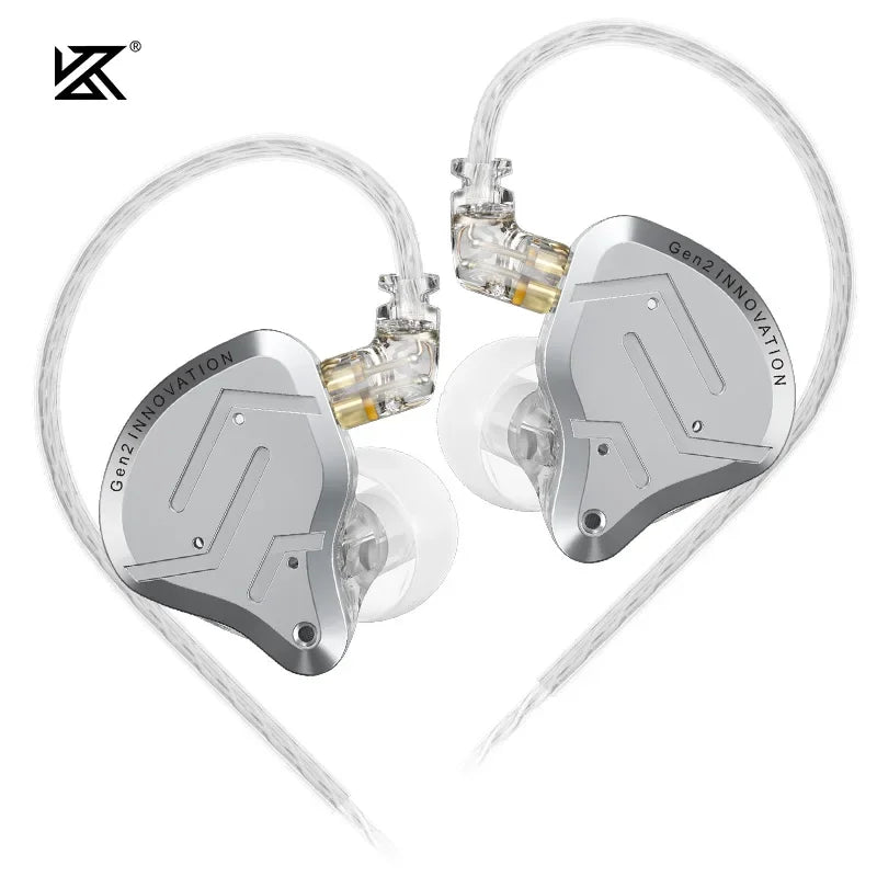 KZ ZSNPro 2 ZSN PRO 2 Hybrid Drive 1BA+1DD In Ear Metal Earphones HIFI Bass Headset Sport Noise Cancelling Headphone EDXPRO ZSTX