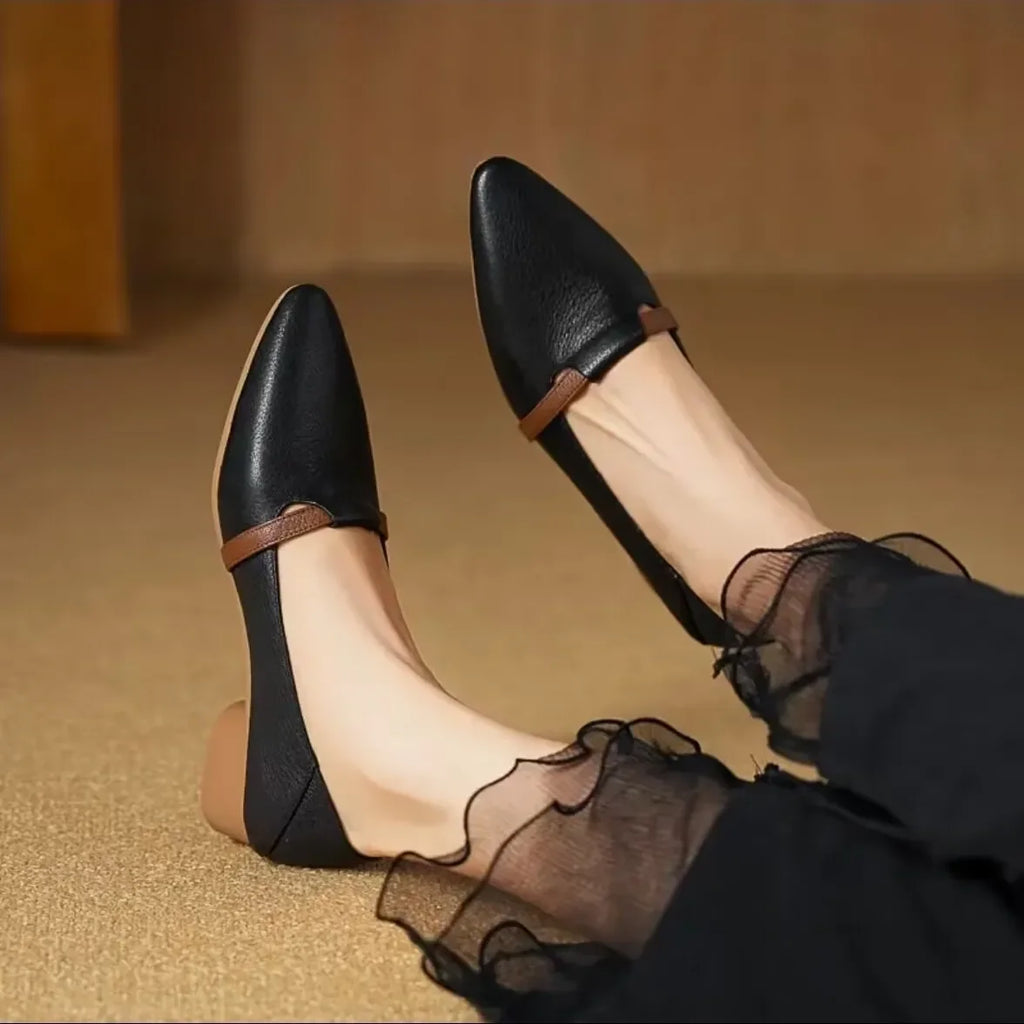 Women Fashion Sweet Light Weight Brown Spring Slip on Flat Shoes Lady Casual Black Pu Leather Office Loafers Zapatos Mujer B9646