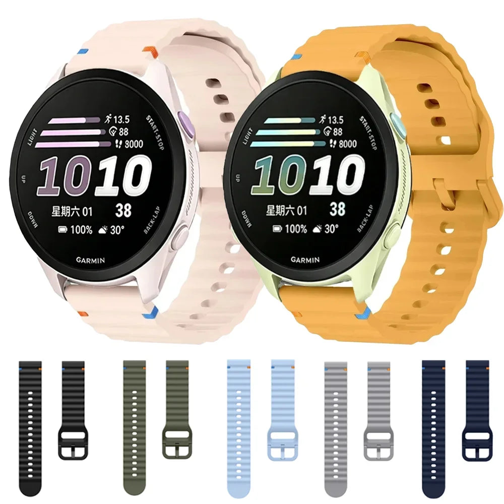 18/20/22mm Silicone Band for Garmin Forerunner 70 170 965 265 55 165 970 570 47/42mm Strap Garmin Venu 4 45/41mm Active 6 Correa