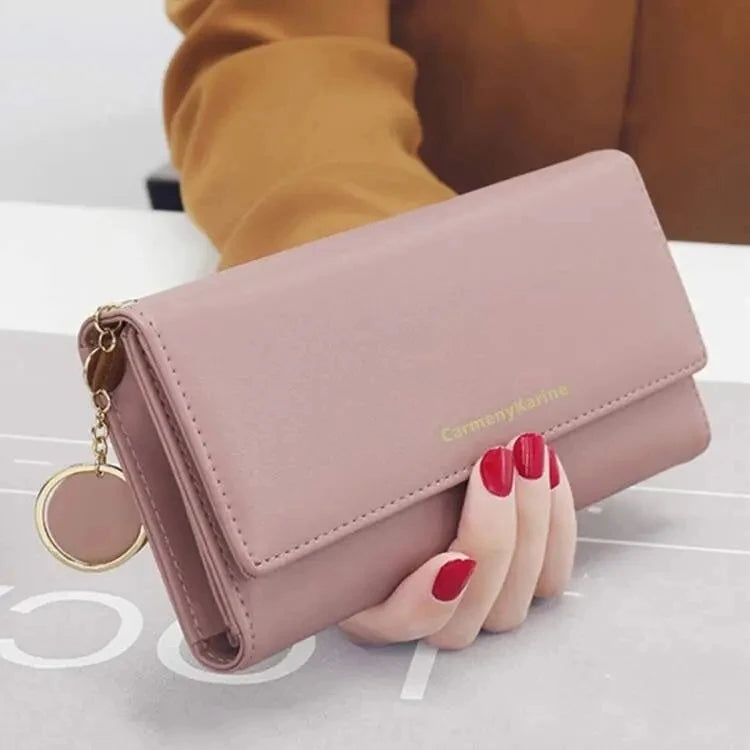 Yogodlns Casual Long Wallet For Women Pendant PU Leather Handbag Multi-layer Clutch Shopping Lady Purse Phone Card Holder Purse