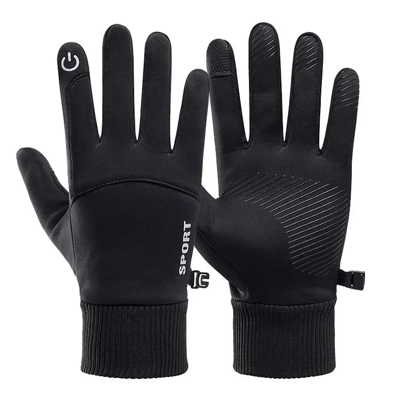 Winter Thermal Gloves for Man Woman Motorcycle Gloves Waterproof Full Finger Touch Screen Cycling Running Skiing Gloves Non-slip