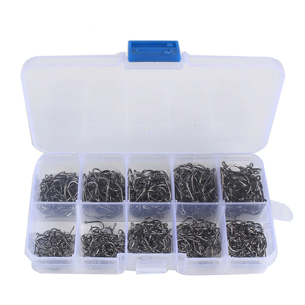 High Carbon Steel Fish Hook Iron Barbed Hooks For Saltwater Freshwater