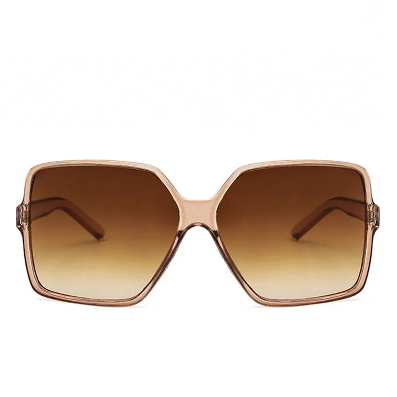 Brand Designer Fashion Oversized Sunglasses Women Plastic Female Big Frame Gradient Sun Glasses UV400 gafas de sol mujer