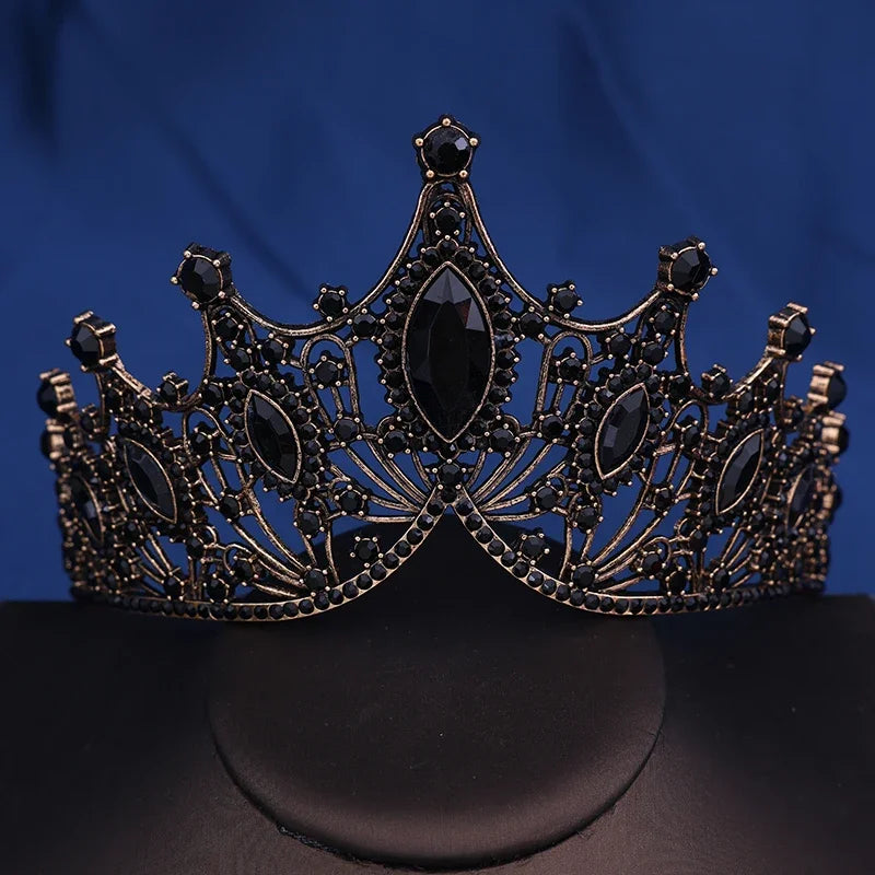 Bridal Crown Baroque Vintage Princess Queen Headwear Crystal Tiara For Women Wedding Crown Hair Dress Accessories Jewelry