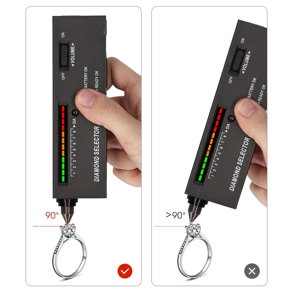 High Accuracy LED Indicator Diamond Tester Pen Diamond Selector Detector Gemstone Jewelry Testing Tool With Bag