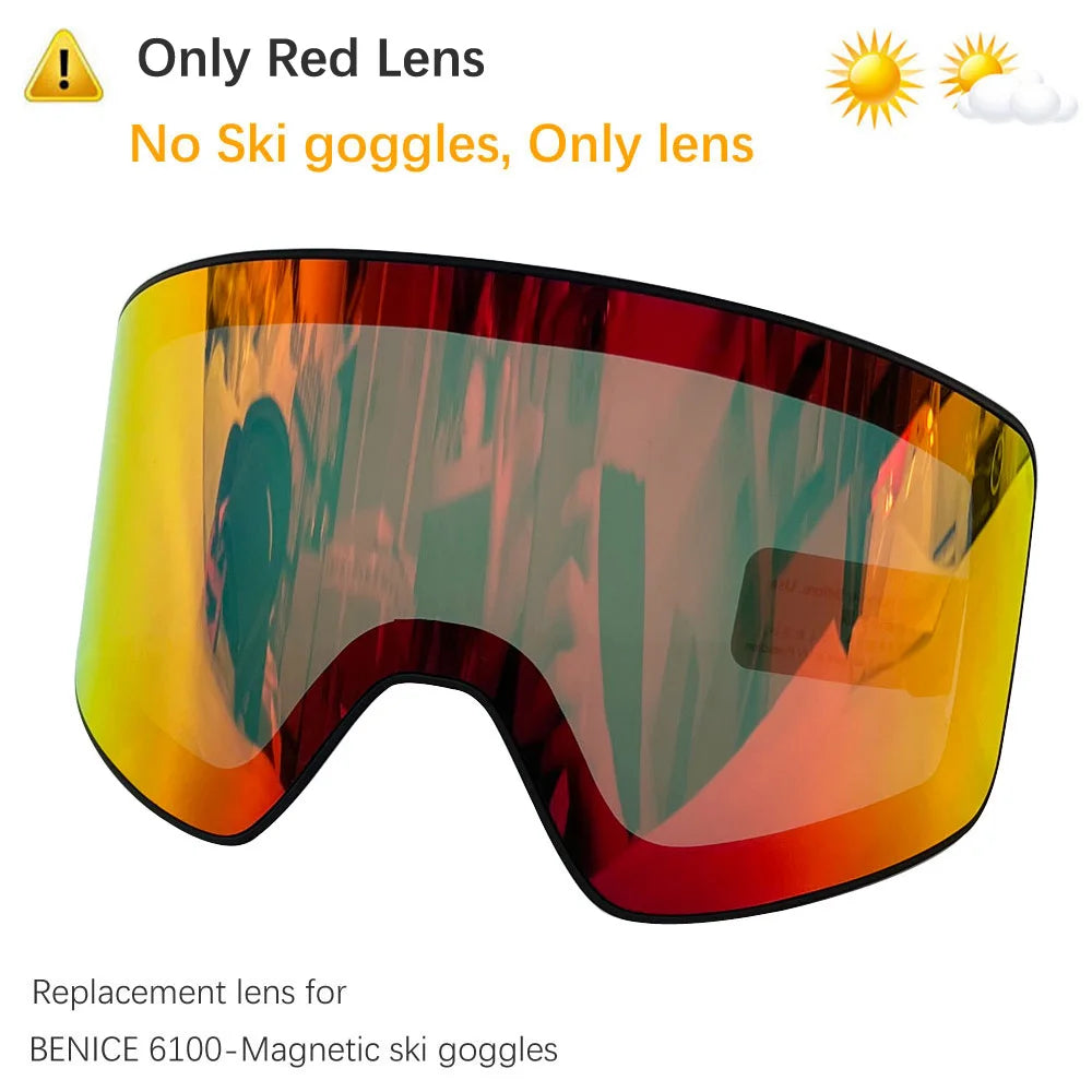 2024 New Double Layer Magnetic Ski Goggles Polarized Lens Skiing Anti-Fog UV400 Snowboard Goggles Men Women Ski Glasses Eyewear