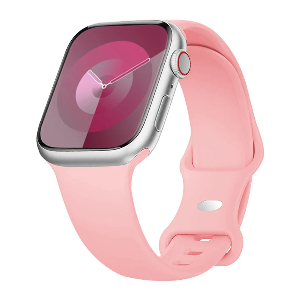 Strap for apple watch band 40mm 44mm 45mm 49mm 41mm 46mm 42mm silicone correas bracelet iwatch series 3 5 6 7 8 9 ultra 2 se 10
