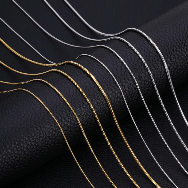 HIYEE Stainless Steel Snake Chain Necklace Chains for DIY for Women Jewelry Making Findings Pendants Lobster Clasps Wholesale