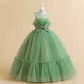 2023 Summer Girls Dress Tulle White Party Bridesmaid Dresses For Children Costume Elegant Kids Girl Wedding Evening Vestidos
