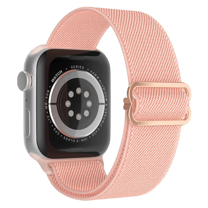Scrunchie Strap for Apple watch Ultra 49mm band 45mm 44/46mm 41mm Adjustable Nylon Loop bracelet iWatch serie se 6 7 8 9 10 11