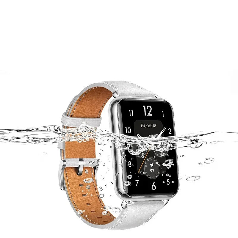 Strap For Huawei Watch Fit 3 Smartwatch Band Replacement Wristband retro Genuine Leather Bracelet For Huawei Fit 2 Accessories