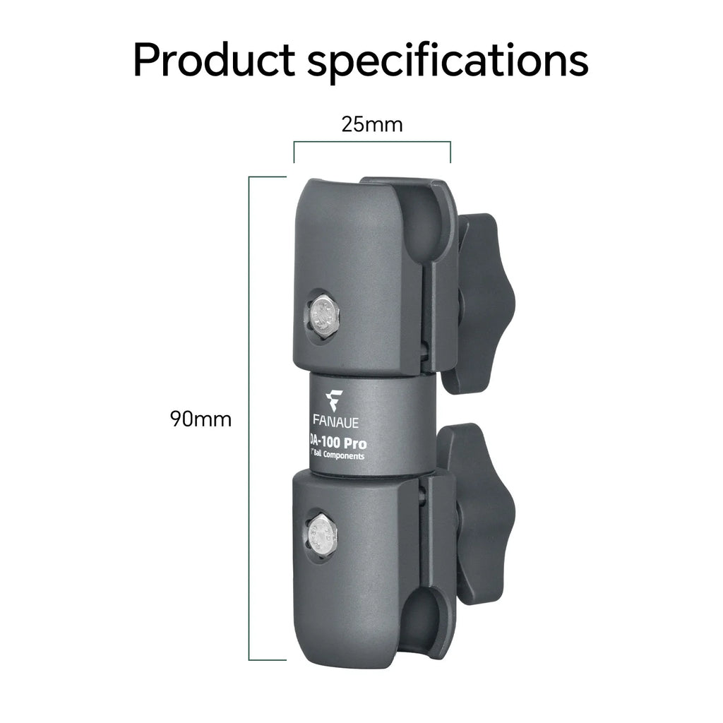 FANAUE 15cm Composite Double Socket Swivel Arm 1 inch Ball Base Aluminum Construction Compatible with RAM Mounts B Size 1' B