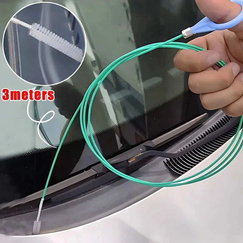 2m Car Sewer Unclogger Cleaning Brush Car Sunroof Long Hose Drain Hole Drain Unclogger Car Pipe Tool Cleaner Auto Accessories