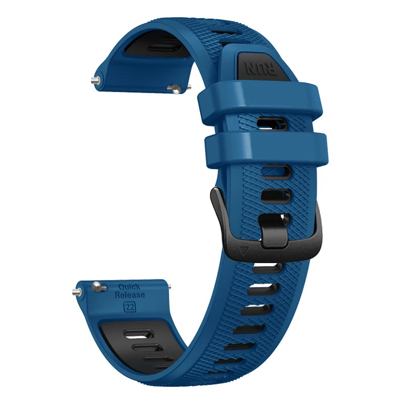 22mm Official Strap For Garmin Forerunner 265 745 255 Music Watchband Bracelet Vivoactive 4 Venu 2 3 Silicone Bands Replacement