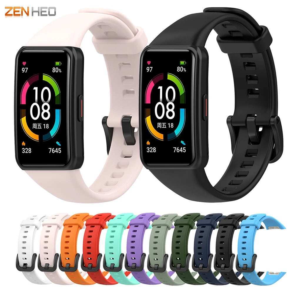 Silicone Strap For Huawei Band 6 Smart Bracelet Wristband for Honor Band 6/Honor Band 7