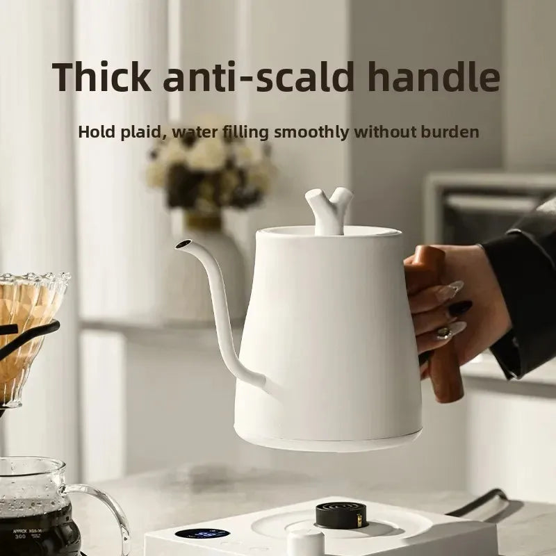 1000W Electric Gooseneck Kettle 1000ml 304 Stainless Steel Coffee Pot Intelligent Constant Temperature LED Display for CoffeeTea