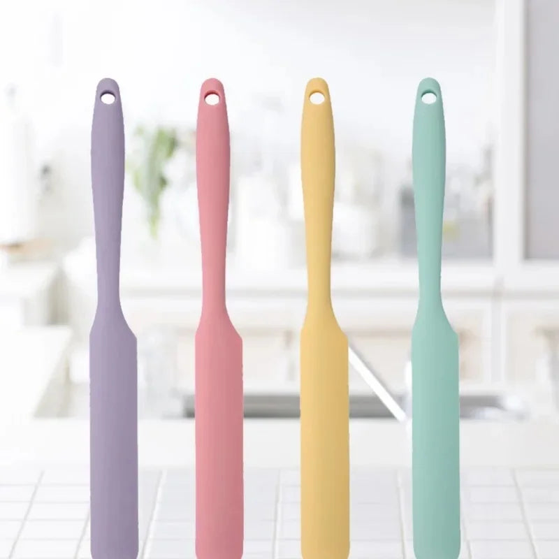 1Pack Long Handle Silicone Jar Spatula, Sourdough & Butter Scraper Multi-functional Household Baking Tools