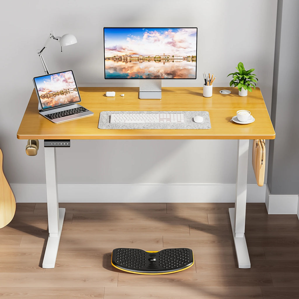JHK Electric Adjustable Height Standing Computer Desk Ergonomic Sit Stand Up Down Computer Table Workstation For Home Office
