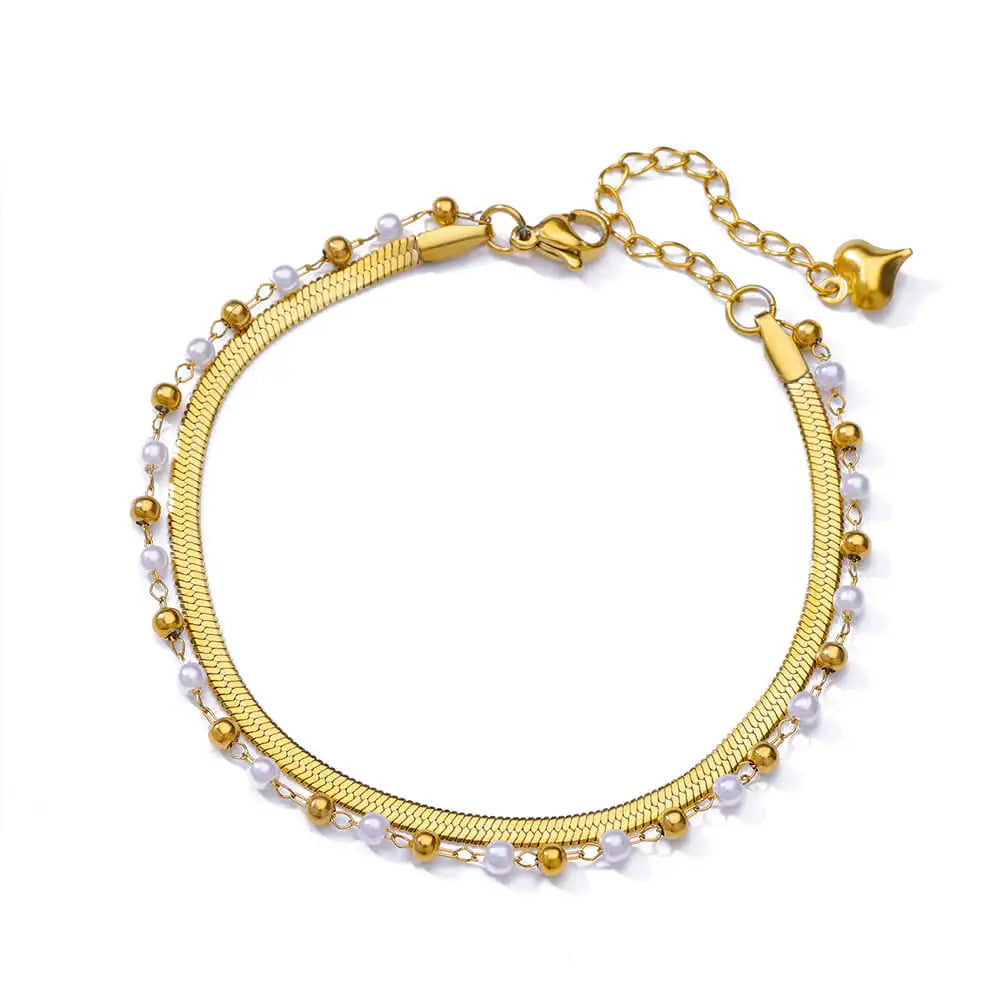 Colorful Boho Drops Anklets For Women Gold Color Stainless Steel Geometric Anklet Luxury Wedding Aesthetic Summer Jewelry Gift