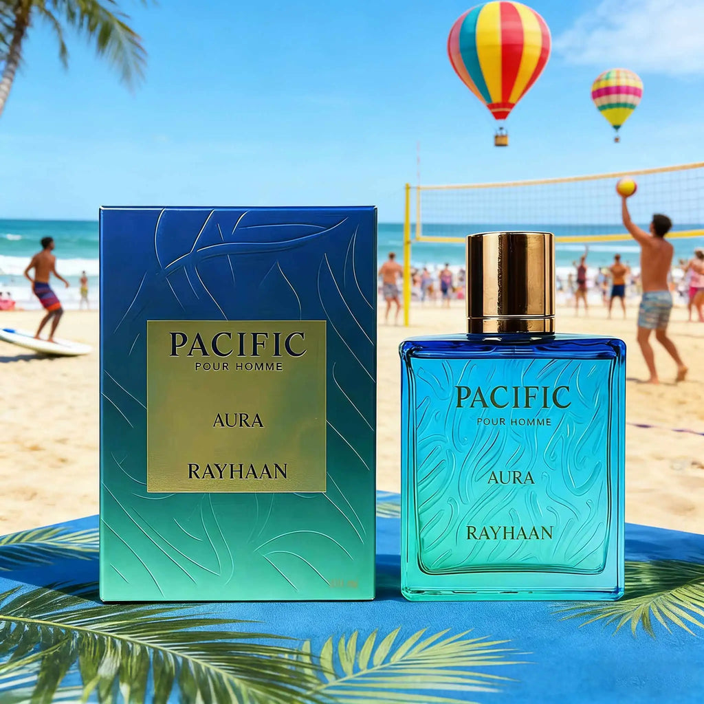 Rayhaan Pacific Halo Men's perfume has a clear ocean flavor, clean and transparent like the sea breeze, and the bottle body has a sense of summer holiday atmosphere