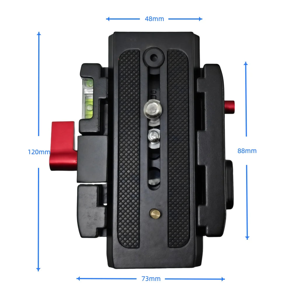 Quick Release Clamp Adapter For DSLR Camera Camcorder Tripod Monopod Aluminum Alloy Plate Connect Mount 1/4'' 3/8'' Screw Hole