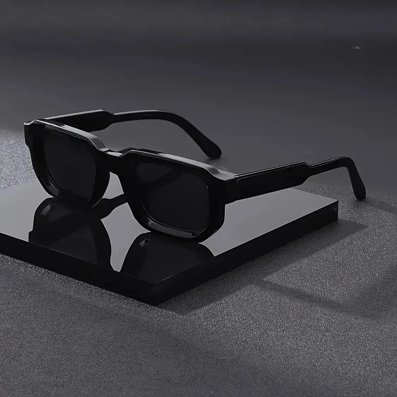Set of 4 Men's Fashion Glasses Unisex Square Retro Decorative Sun Glasses Personalized Fashion Accessory Sunglasses